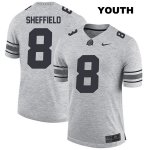 Youth NCAA Ohio State Buckeyes Kendall Sheffield #8 College Stitched Authentic Nike Gray Football Jersey BG20Y55TH